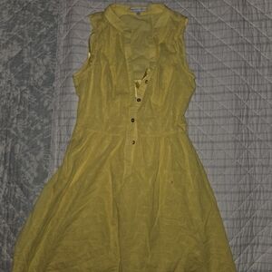 Sandra Darren Vibrant Yellow Midi Dress